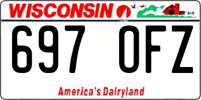 WI license plate 697OFZ