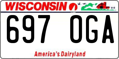 WI license plate 697OGA