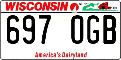 WI license plate 697OGB