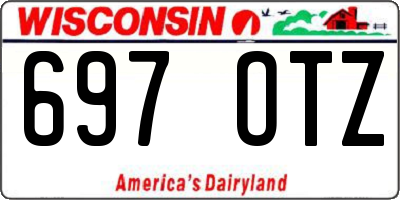 WI license plate 697OTZ
