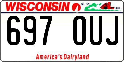 WI license plate 697OUJ