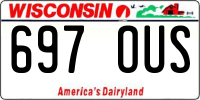WI license plate 697OUS