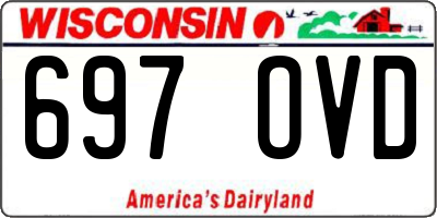 WI license plate 697OVD