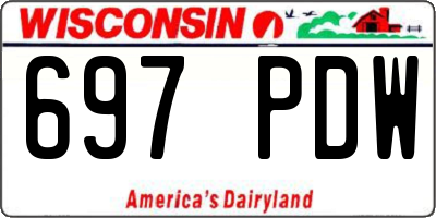 WI license plate 697PDW