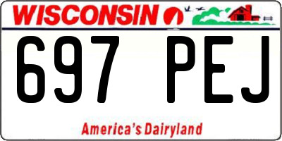 WI license plate 697PEJ