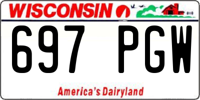 WI license plate 697PGW