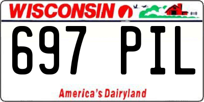 WI license plate 697PIL
