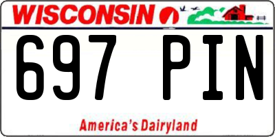 WI license plate 697PIN
