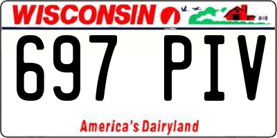 WI license plate 697PIV