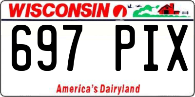 WI license plate 697PIX