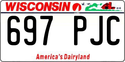 WI license plate 697PJC