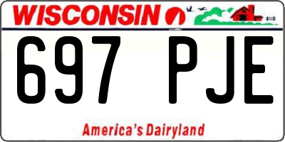WI license plate 697PJE