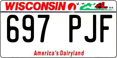 WI license plate 697PJF
