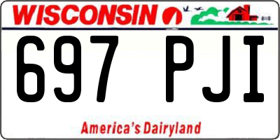 WI license plate 697PJI