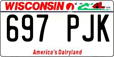 WI license plate 697PJK