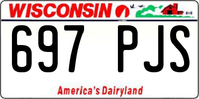 WI license plate 697PJS