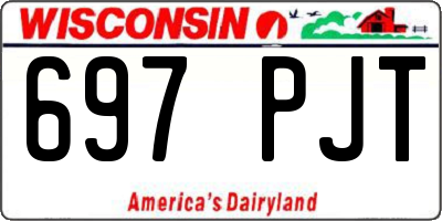 WI license plate 697PJT