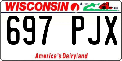 WI license plate 697PJX
