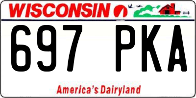 WI license plate 697PKA