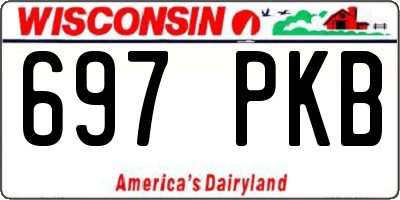 WI license plate 697PKB