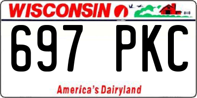 WI license plate 697PKC