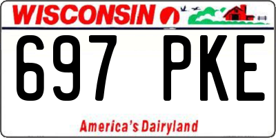 WI license plate 697PKE