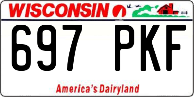 WI license plate 697PKF