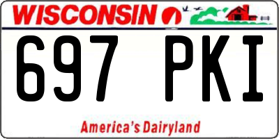 WI license plate 697PKI