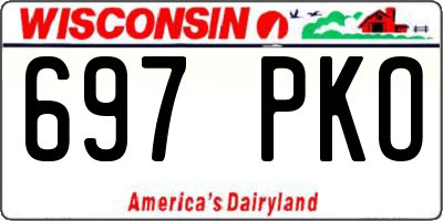 WI license plate 697PKO