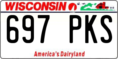 WI license plate 697PKS