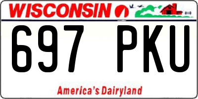 WI license plate 697PKU