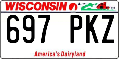 WI license plate 697PKZ