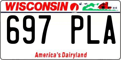 WI license plate 697PLA