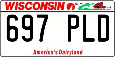 WI license plate 697PLD