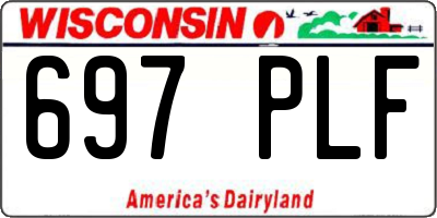 WI license plate 697PLF