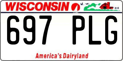 WI license plate 697PLG