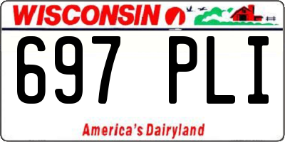 WI license plate 697PLI