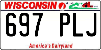 WI license plate 697PLJ