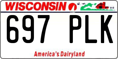 WI license plate 697PLK