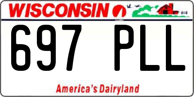 WI license plate 697PLL