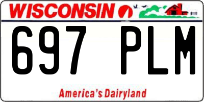 WI license plate 697PLM