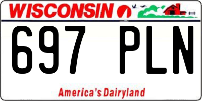WI license plate 697PLN