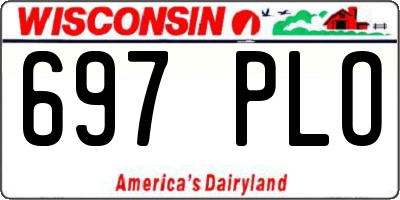 WI license plate 697PLO