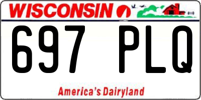 WI license plate 697PLQ