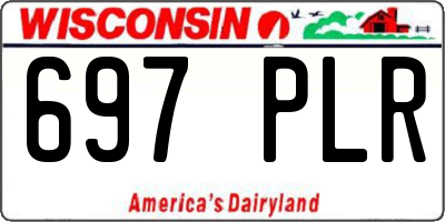 WI license plate 697PLR