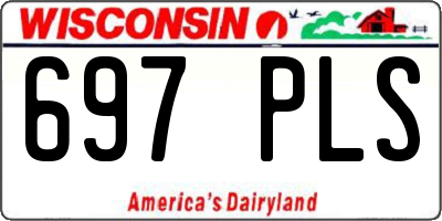 WI license plate 697PLS