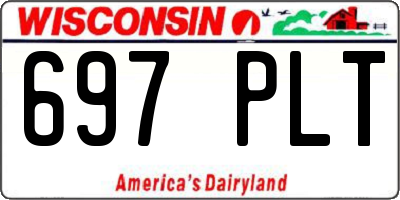 WI license plate 697PLT