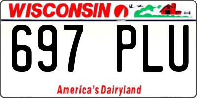 WI license plate 697PLU