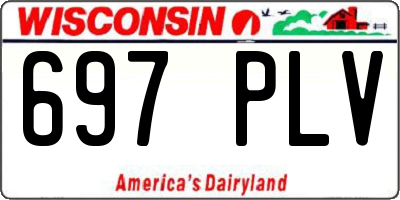 WI license plate 697PLV