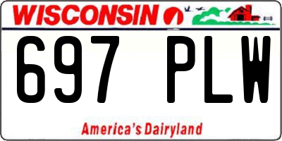 WI license plate 697PLW